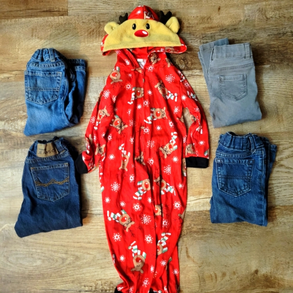 Jeans and Christmas Pajamas Boys Size 2T bundle